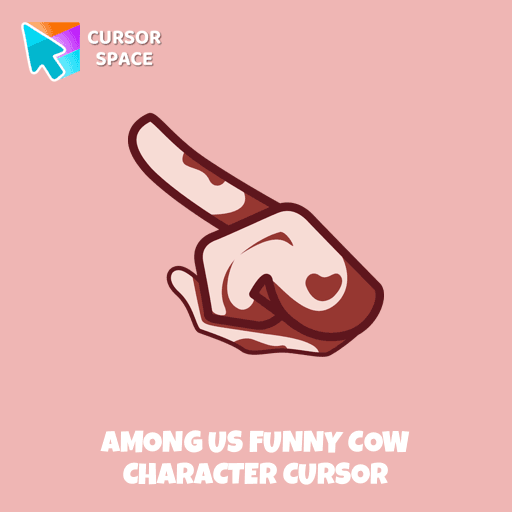 Among Us Funny Cow Character cursor